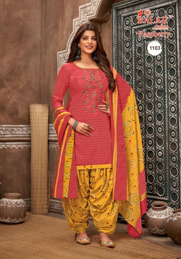 Balaji Rasberry Vol-11 Cotton Designer Patiyala Dress Material